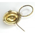 brosa-pandant victorian " locket" rolled gold. cca 1870 Marea Britanie